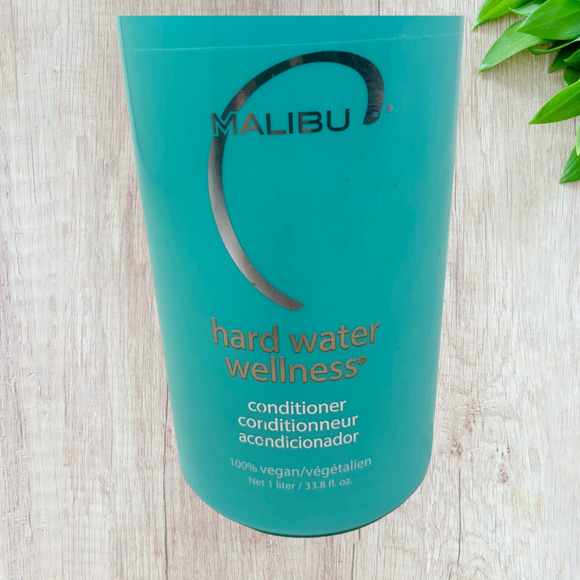 NEW Malibu C Hard Water Wellness Conditioner 33.8 oz Liter Pump - Picture 2 of 4